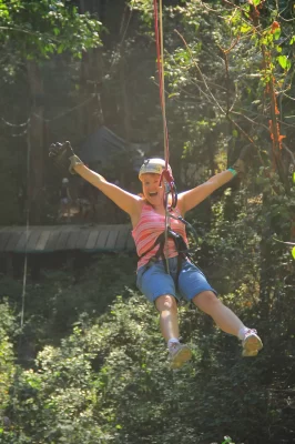 Jacquie Doucette Ziplining